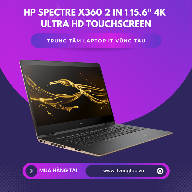 Laptop HP Spectre x360 2-in-1 15.6" 4K Ultra HD TouchScreen